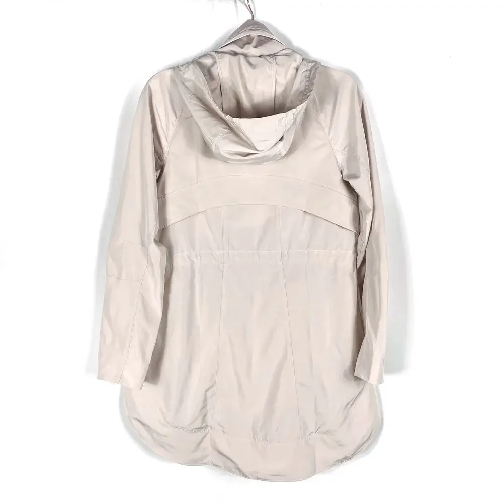 Athleta Drip Drop Jacket Pink Full Zip Hooded Water Repellent Rain Coat‎ Sz XS - Picture 10 of 11